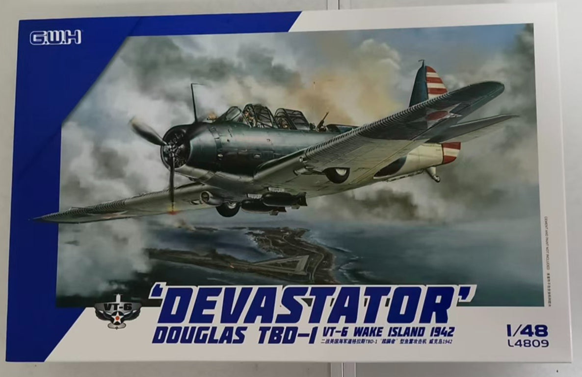Great Wall Hobby L4809 1/48 DOUGLAS TBD-1 "DEVASTATOR" VT-6 AT WAKE ISLAND 1942 — detail view 2