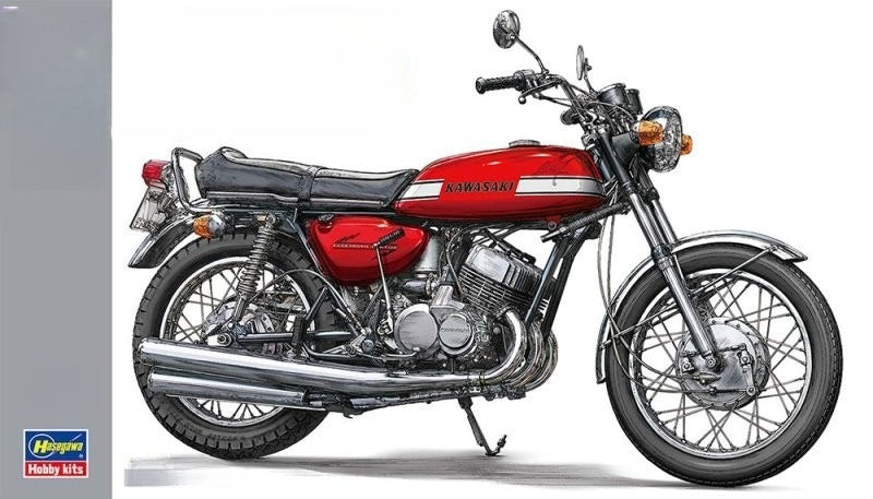 Hasegawa 21775 1/12 Scale Model Kit Kawasaki H1A Mach III 500-SS 1971 Red Color Main image