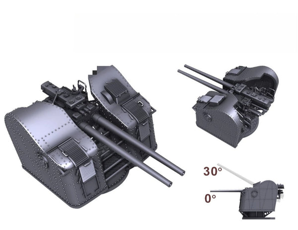 SSMODEL R350085  1/350 scale Jiujiu 100mm twin anti-aircraft gun