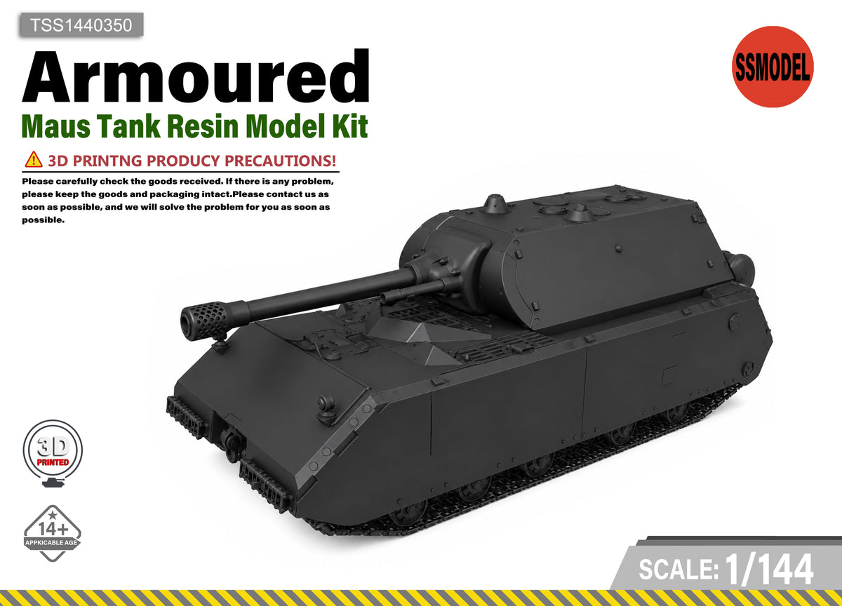 SSMODEL 1/144 Maus Tank Resin Model Kit TSS1440350 — scale model kit