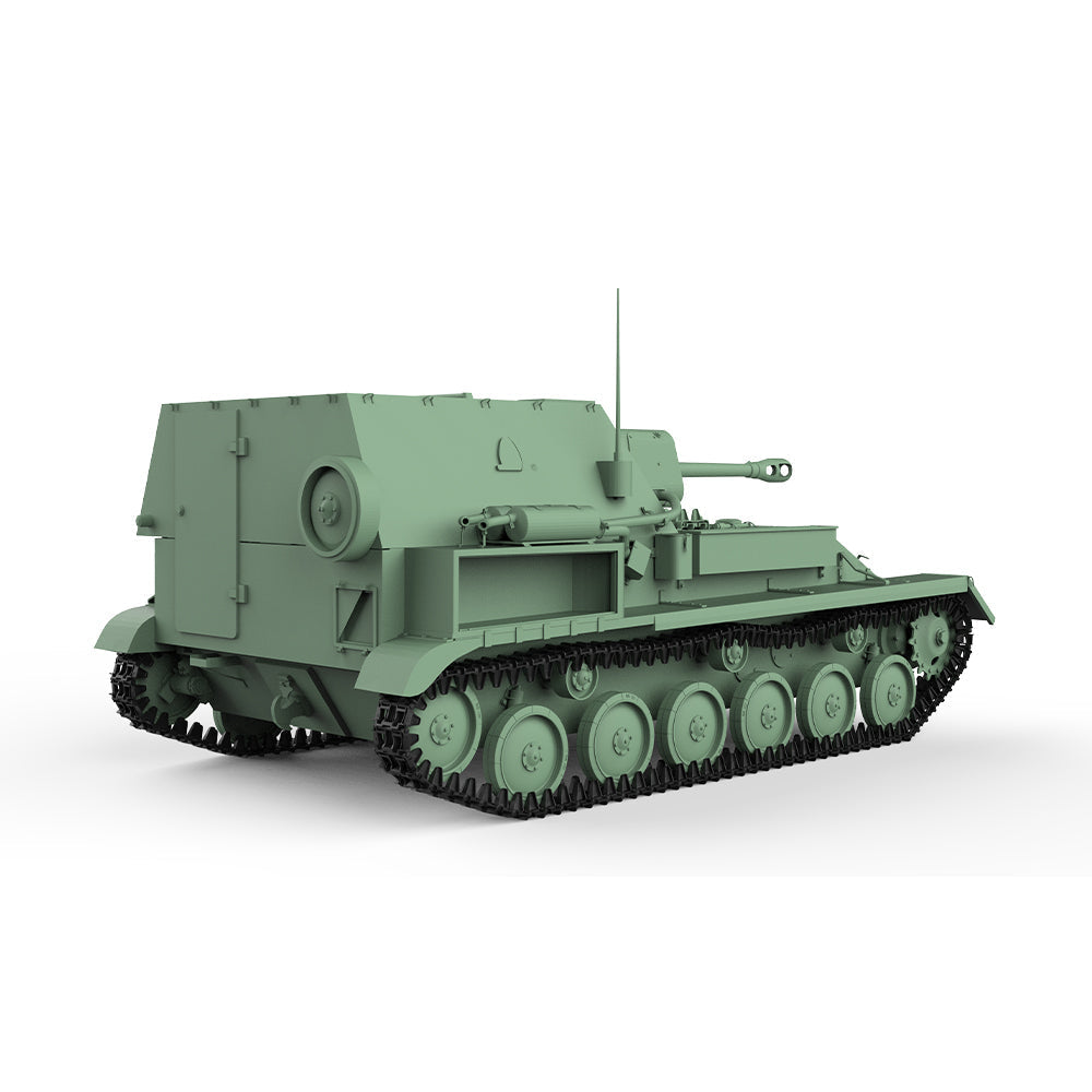 SSMODEL 614 Scale Railway Military Model Kit Soviet SU-85B 85mm LB-2 Tank Destroyer — detail view 3