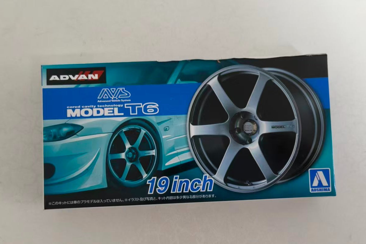 AOSHIMA  AO-05379 1/24 19inch AVS Model T6 Wheels and Tyres Set Secondary image