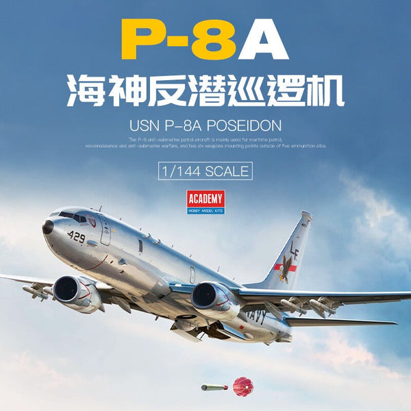 Academy 12635 1/144 USN P-8A POSEIDON Antisubmarine Patrol Aircraft