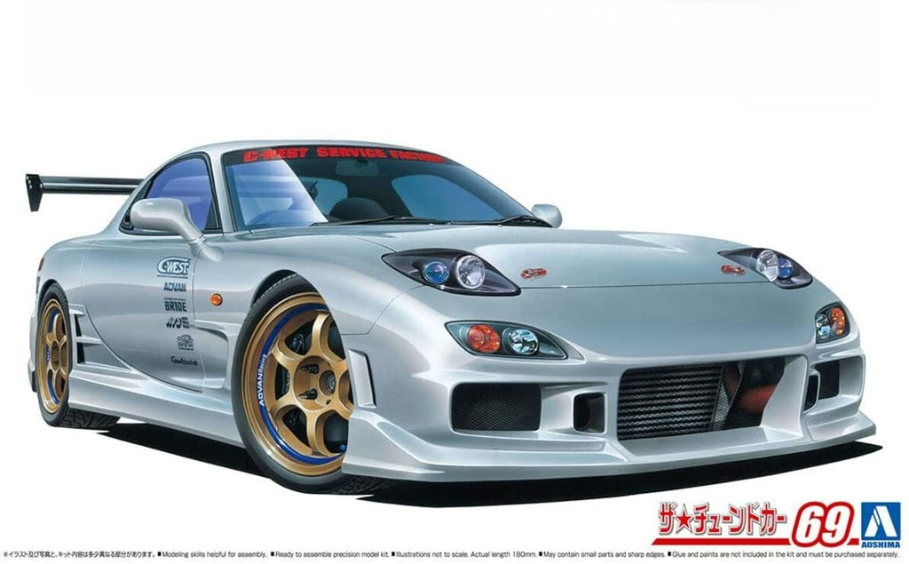 Aoshima AO-06302 1/24 Scale Model The Tuned Car(69)Kit C-West Mazda RX-7 FD3S