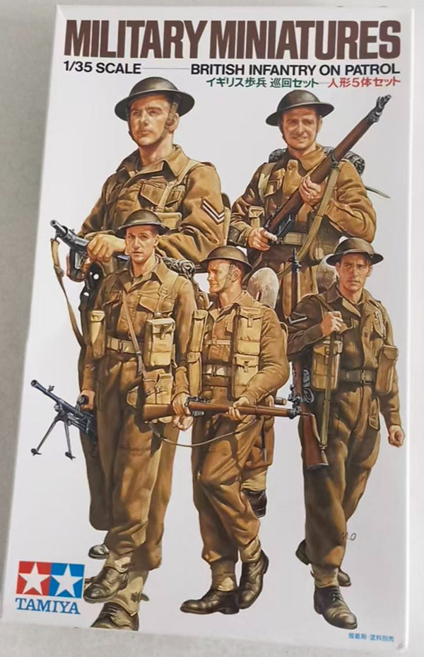 Tamiya 35223 1/35 Scale Military Model Kit WWII British Infantry on Patrol Set