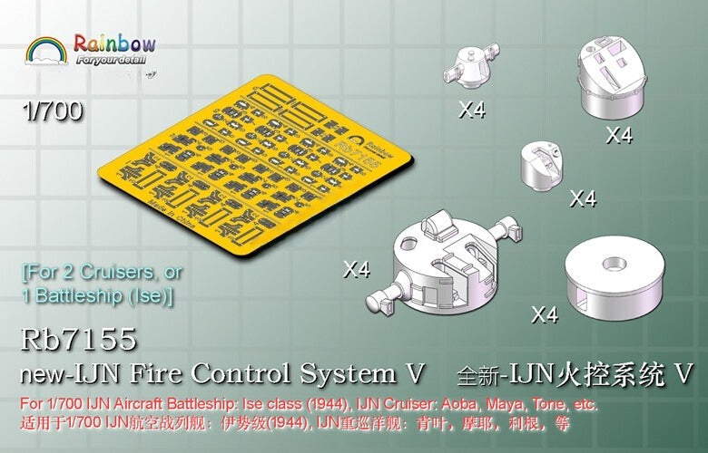 1/700 Rainbow Resin new-IJN Fire Control System V [20 Resin parts,1 PE] RB7155 Main image