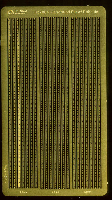 Rainbow RB7004 1/700Detail Up Perforated bar w/ rabbets — scale model kit