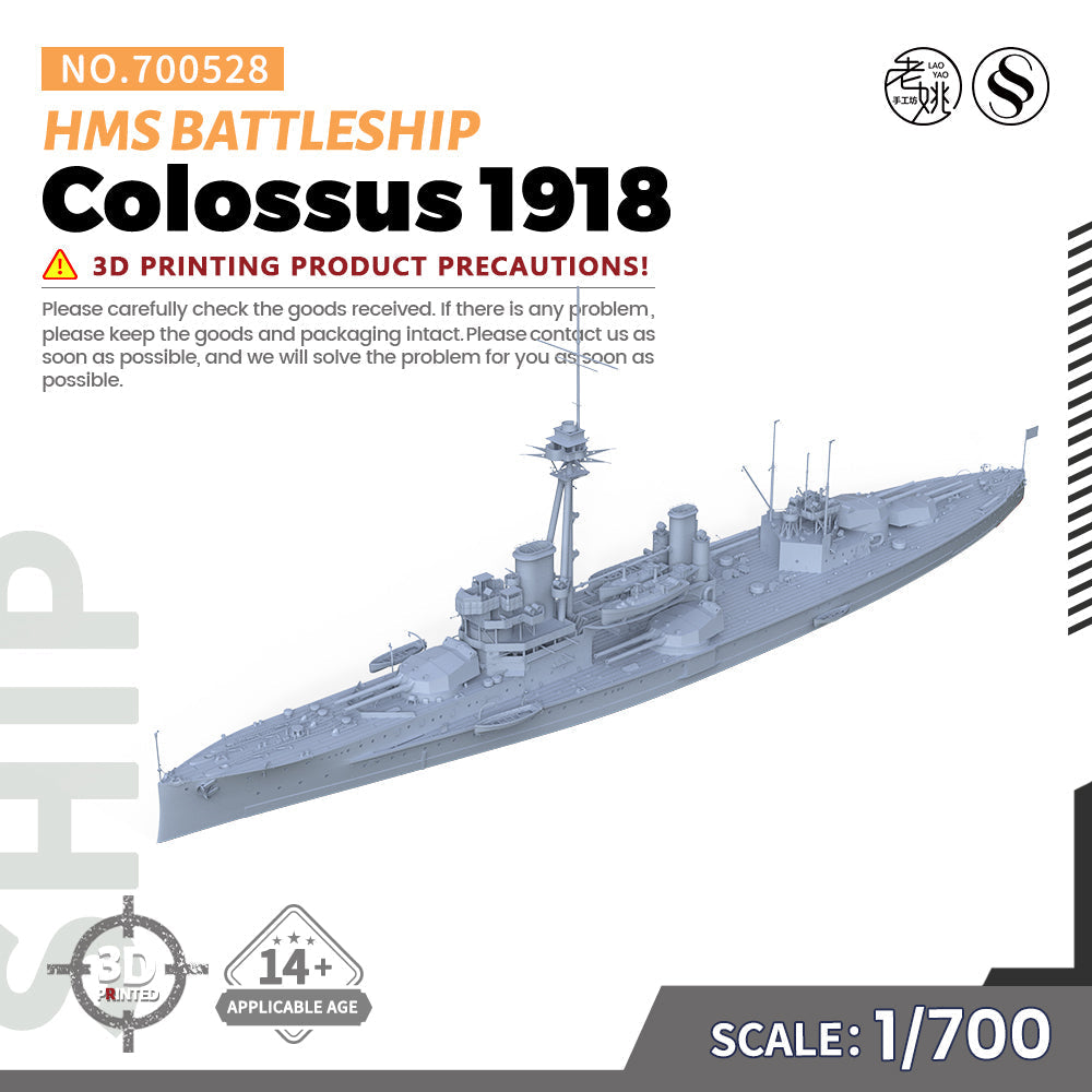 MRY-SFW SSC528 HMS Colossus Battleship 1918 Water Line Adult Collectible — scale model kit