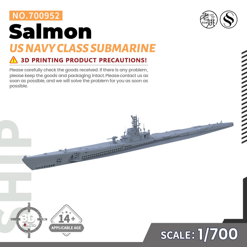 SSMODEL 952 Military Warship Model Kit US Navy Salmon Class Submarine Main image