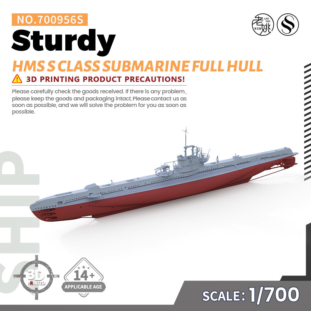 SSMODEL 956S Military Warship Model Kit HMS British S Class Submarine Main image