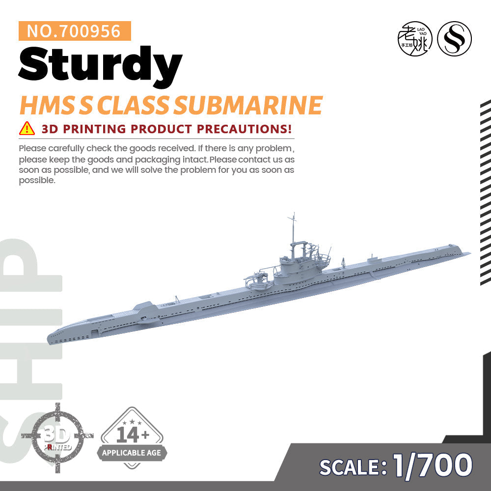 SSMODEL 956 Military Warship Model Kit HMS British S Class Submarine Main image