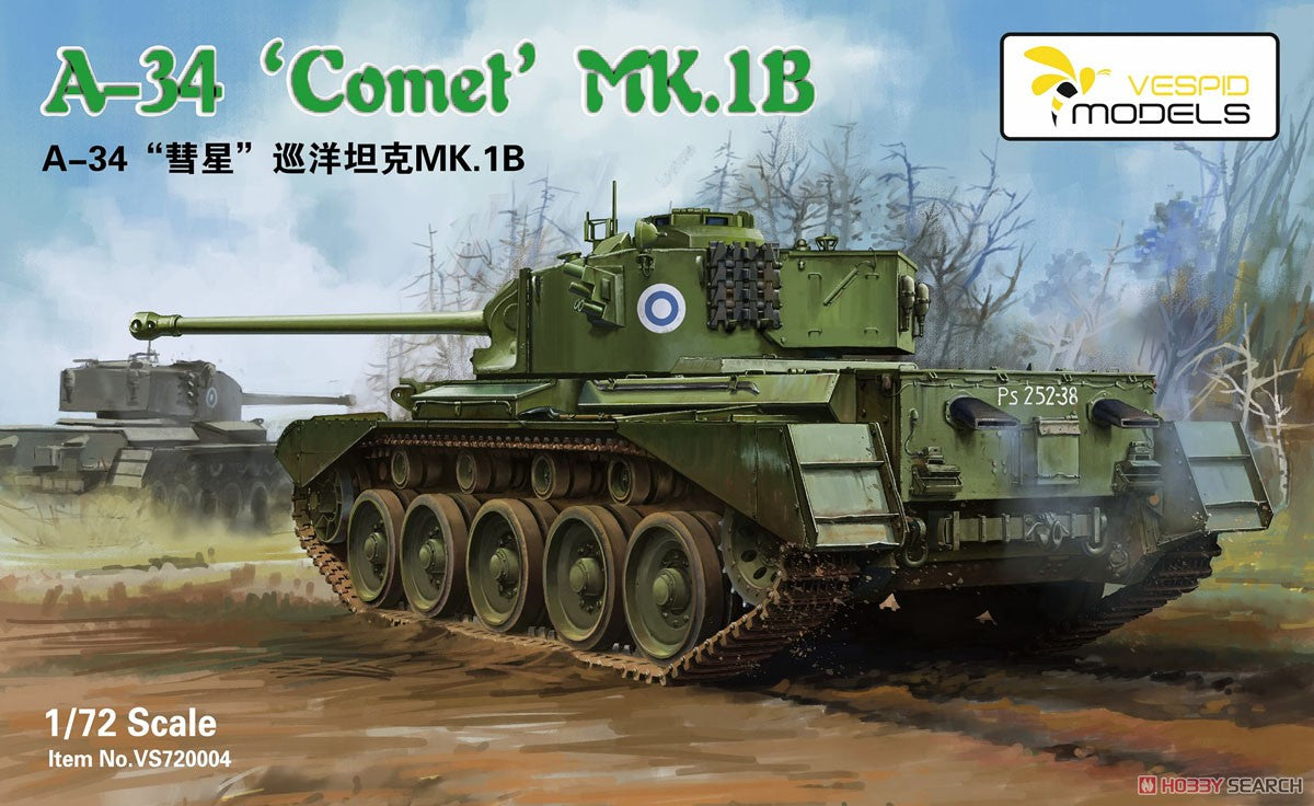 VESPID MODELS VS720004 1/72 A-34 COMET MK.1B Plastic Model Kit — scale model kit