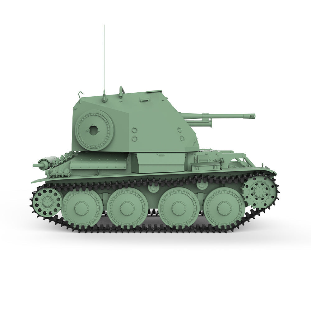 SSMODEL 737 Military Armoured Model Kit Sweden Tank Destroyer Pvkv III — detail view 4