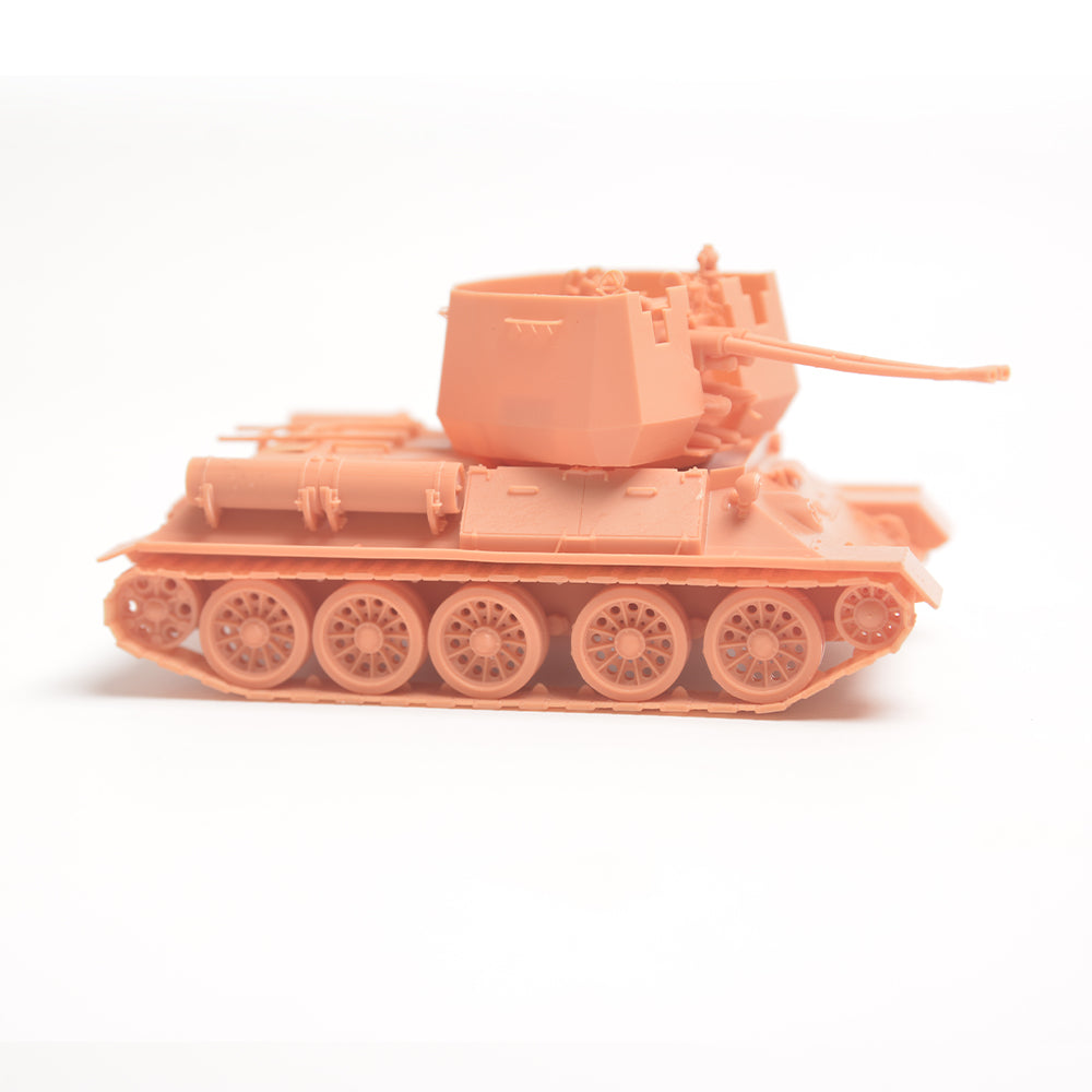 SSMODEL 751 Military Armoured Model Kit Soviet T-34 Anti Aircraft Tank — detail view 6