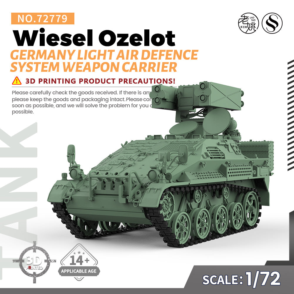 SSMODEL 779 Military Armoured Model Kit Germany Wiesel Ozelot Light Air Defence System Weapon Carrier — scale model kit