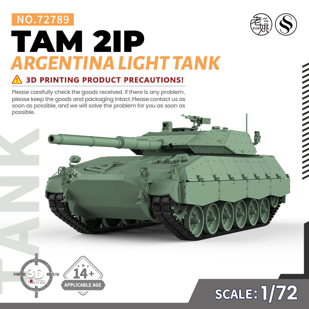SSMODEL 789 Military Armoured Model Kit Argentina TAM 2IP Light Tank — scale model kit