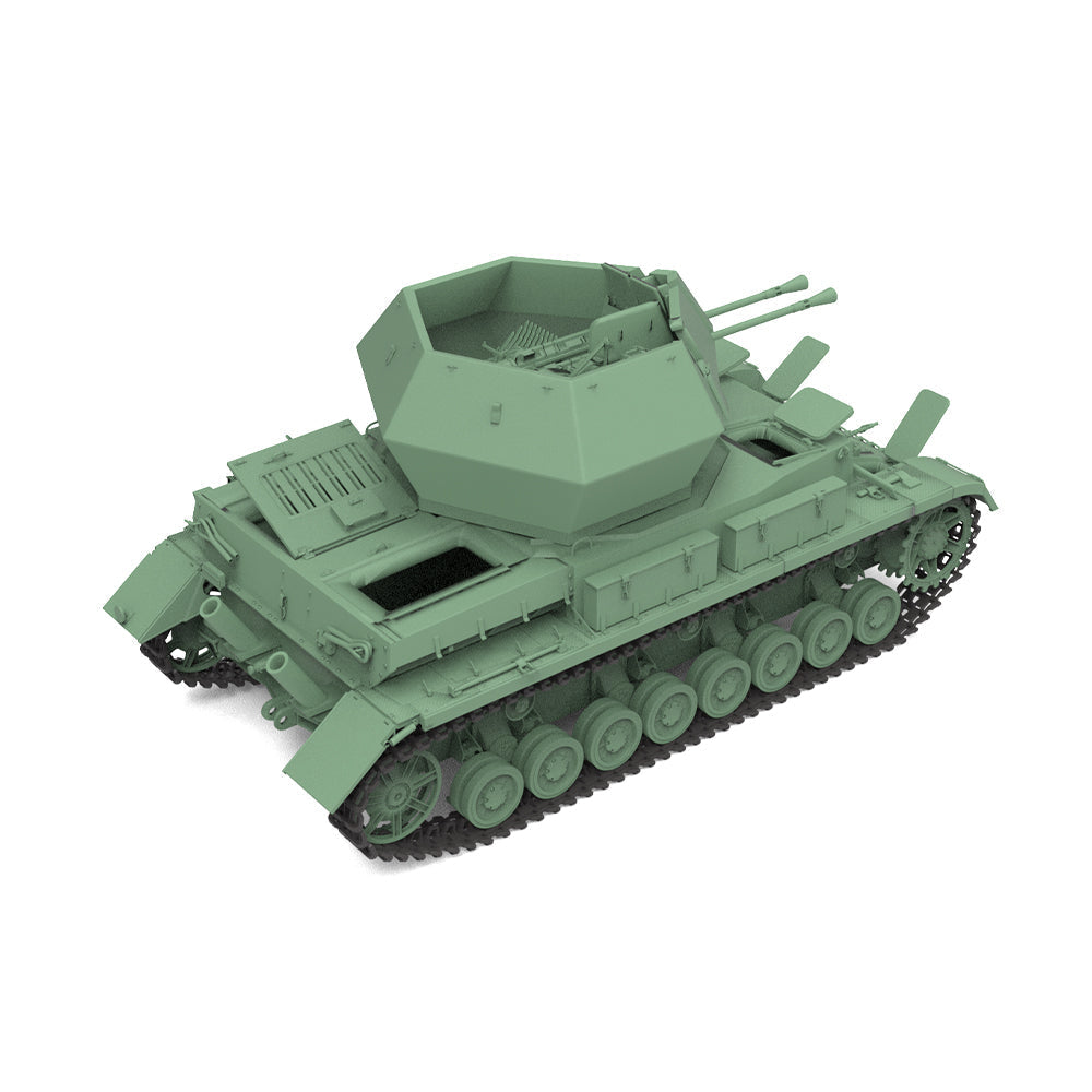 SSMODEL 805 Military Armoured Model Kit German Flakpanzer IV Ostwind II SPAA — detail view 3