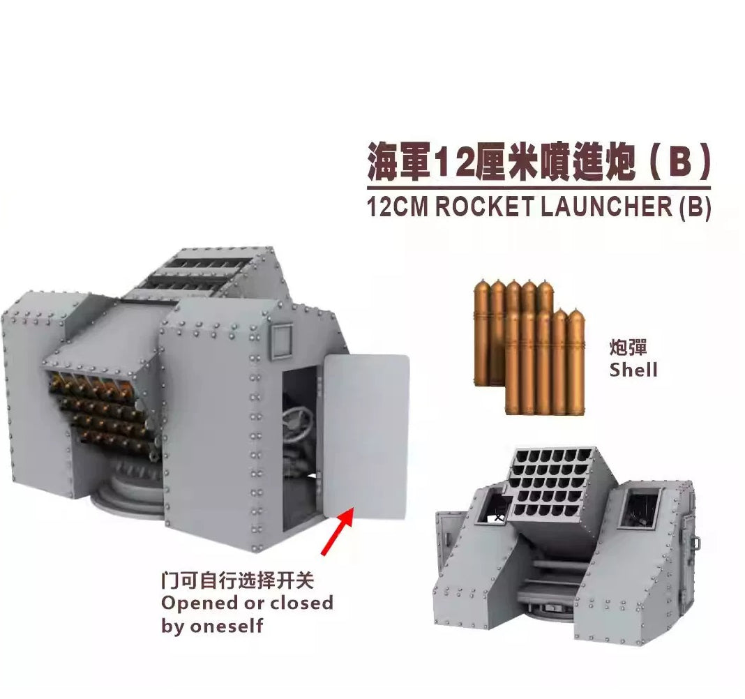 SSMODEL R200053 1/200Scale 12cm spray cannon type B — scale model kit