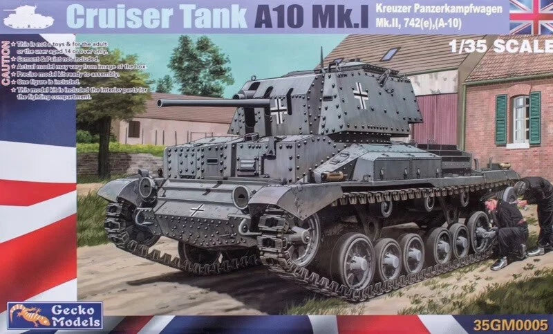 Gecko Models 1/35 35GM0005
 Cruiser Tank A10 Mk.I Kreuzer Panzerkampfwagen — scale model kit