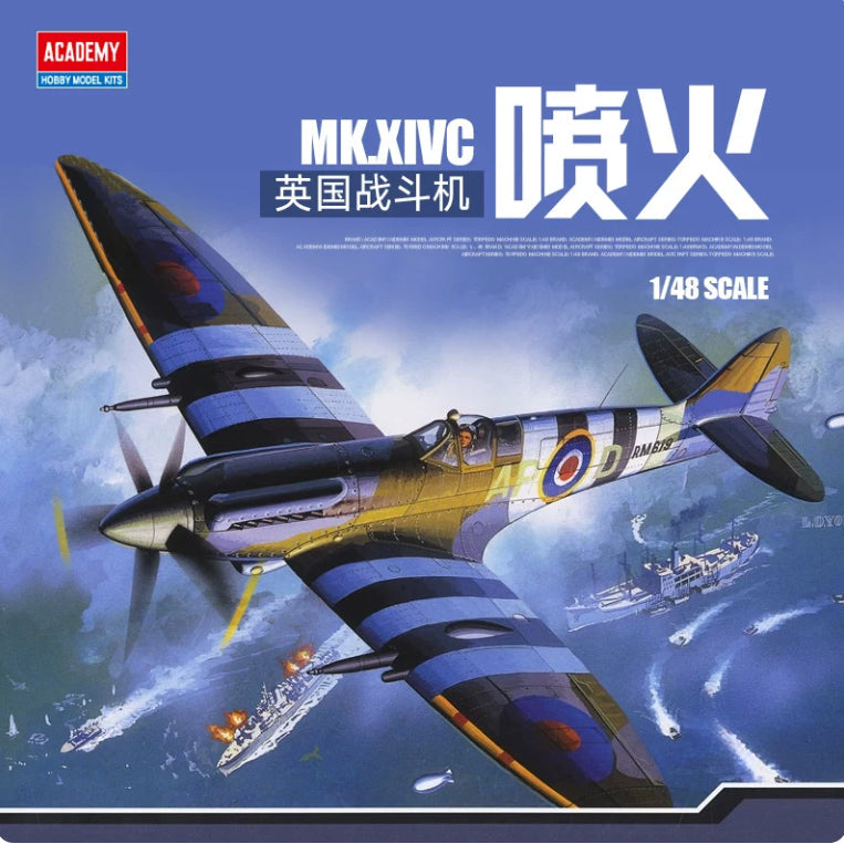 Academy AC12274 1/48 SPITFIRE MK.XIV-C — scale model kit