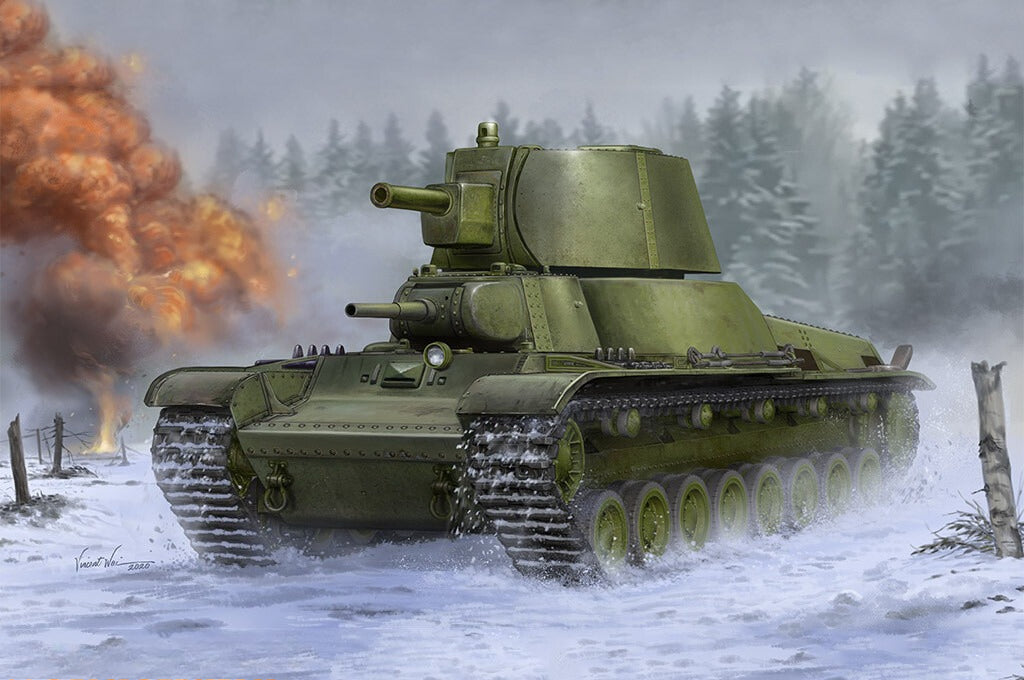 Trumpeter 09591 1/35 E-100 Soviet T-100Z Heavy Tank Model Kit Main image
