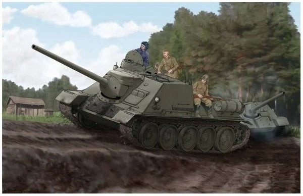 Trumpeter 00915 SOVIET SU-100 TANK DESTROYER 1/16 Model Kit — scale model kit