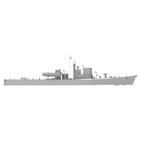 RHWS013 IJN Type K-8 No.13, Kusentei Submarine Chaser Late Modification Water line