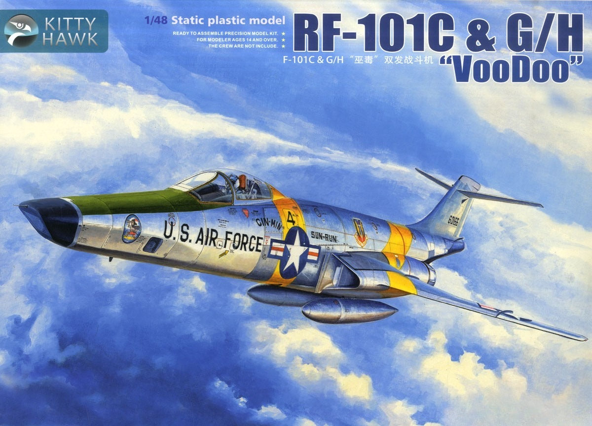 Kitty Hawk 1/48 80116 RF-101C&G/H Voodoo Assembly Model Kit — scale model kit