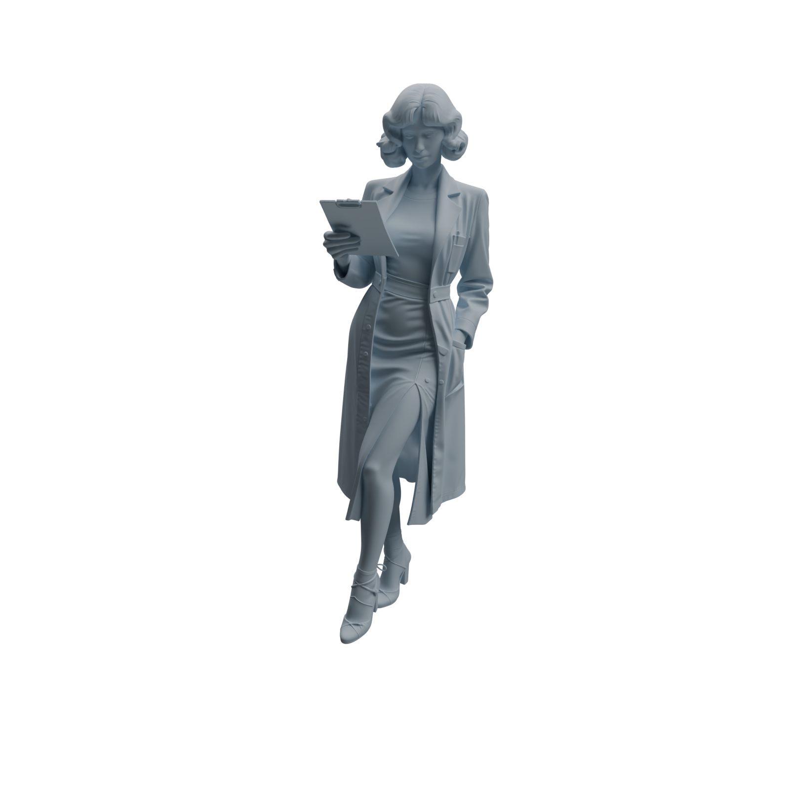 MRY-SFW LYTR1003 Female Doctor with Medical Folder Character Modern Model 4 pcs Secondary image