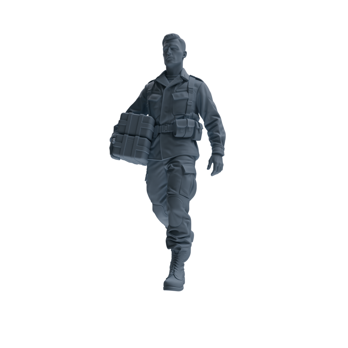 MRY-SFW SSTR179 Miniatures Soldier Model Kit Logistics Soldier Pose Modern Model 3 pcs — detail view 3