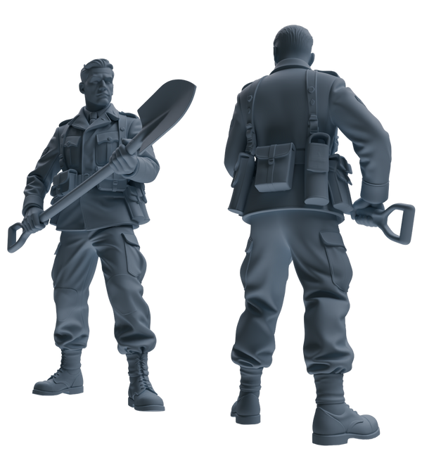 MRY-SFW SSTR185 Miniatures Soldier Model Kit Combat Engineer Soldier Pose Modern Model 4 pcs