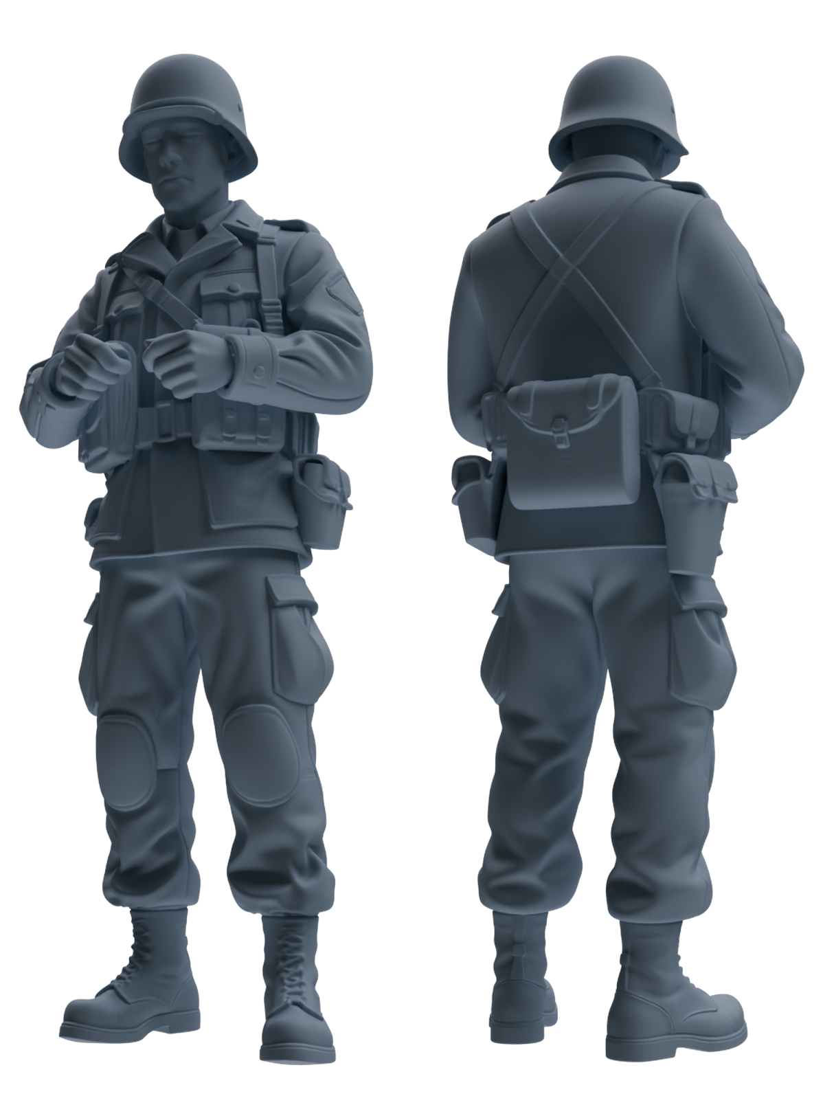 MRY-SFW SSTR190 Miniatures Soldier Model Kit Demolition Command Soldier Pose Modern Model 4 pcs — detail view 2