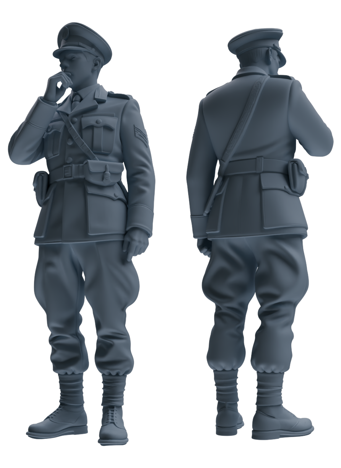 MRY-SFW SSTR180 Miniatures Soldier Model Kit Officer Pose Modern Model 3 pcs — detail view 2