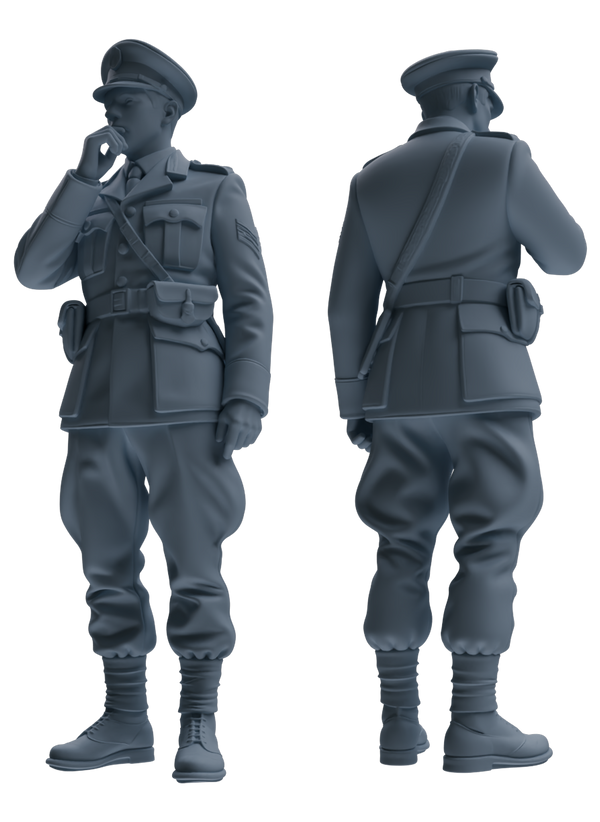 MRY-SFW SSTR180 Miniatures Soldier Model Kit Officer Pose Modern Model 3 pcs