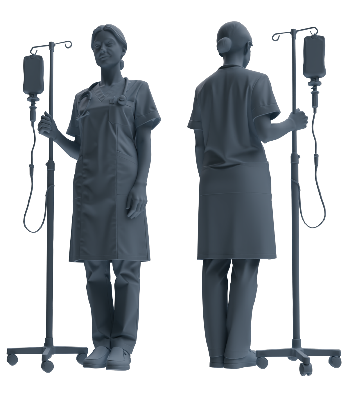 MRY-SFW SSTR206 Miniatures Soldier Model Kit Field Medical Scene Soldier Model 4 pcs — detail view 2