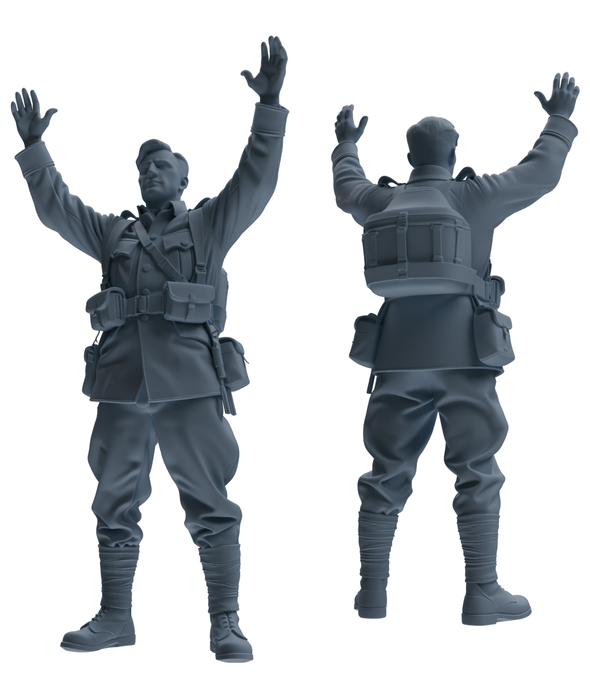 MRY-SFW SSTR197 Miniatures Soldier Model Kit Multi-Pose Soldier Modern Model 5 pcs — detail view 2