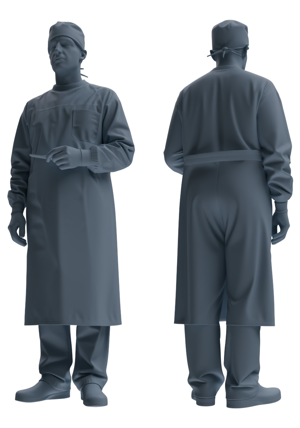 MRY-SFW SSTR206 Miniatures Soldier Model Kit Field Medical Scene Soldier Model 4 pcs — detail view 3