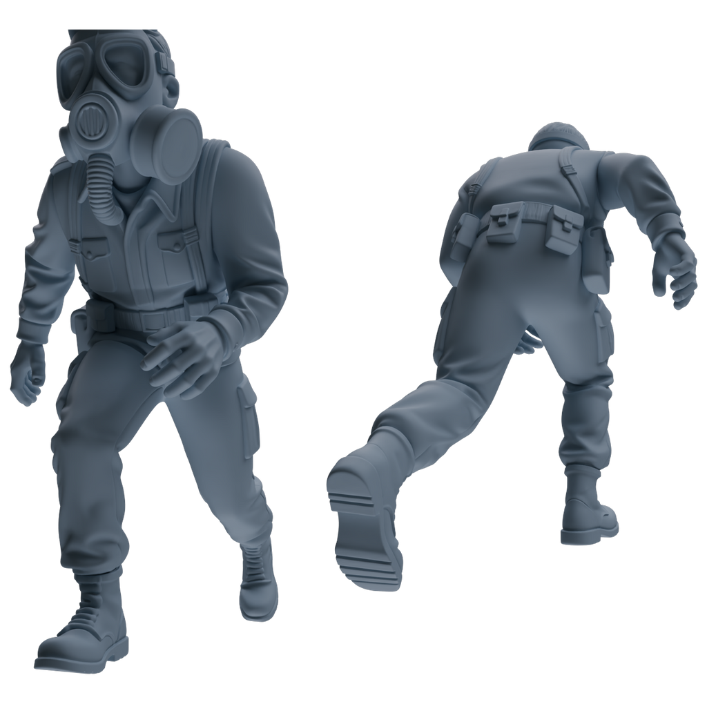 MRY-SFW SSTR188 Miniatures Soldier Model Kit Multi-Functional Recon Soldier Pose Modern Model 5 pcs