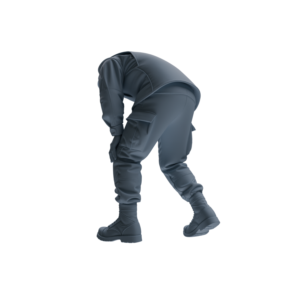 MRY-SFW SSTR185 Miniatures Soldier Model Kit Combat Engineer Soldier Pose Modern Model 4 pcs