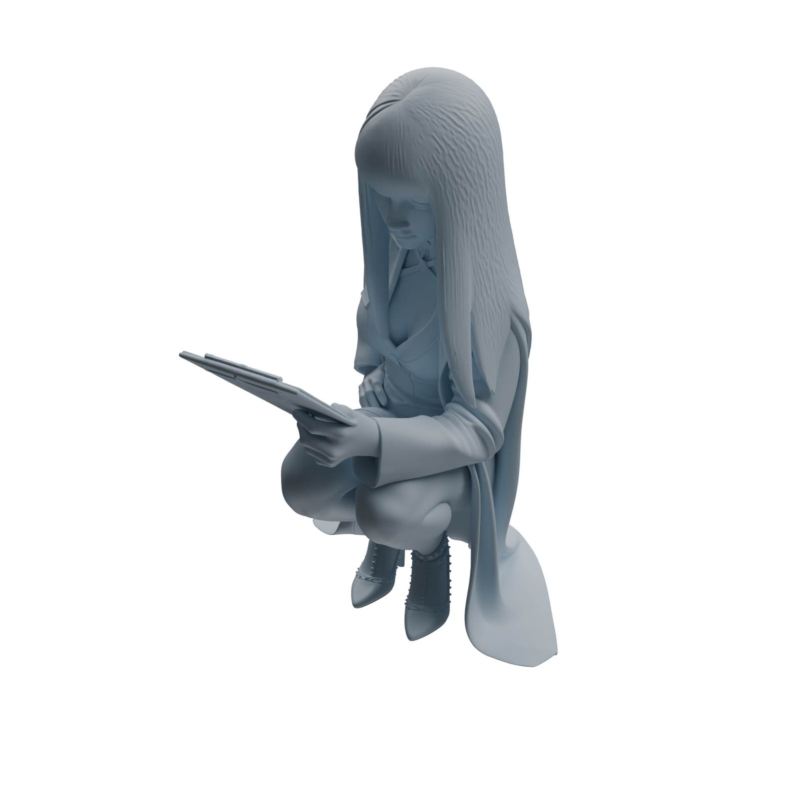 Detail view of MRY-SFW LYTR1003 Female Doctor with Medical Folder Character Modern Model 4 pcs Model
