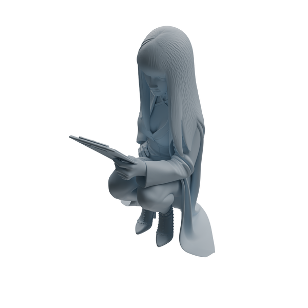Detail view of MRY-SFW LYTR1003 Female Doctor with Medical Folder Character Modern Model 4 pcs Model