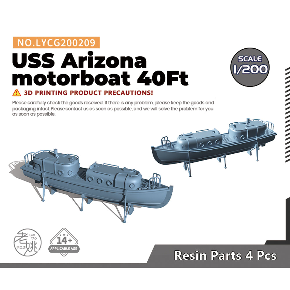 Yao's Studio LYCG209  Model Upgrades Parts USS Arizona Motorboat 40Ft — scale model kit