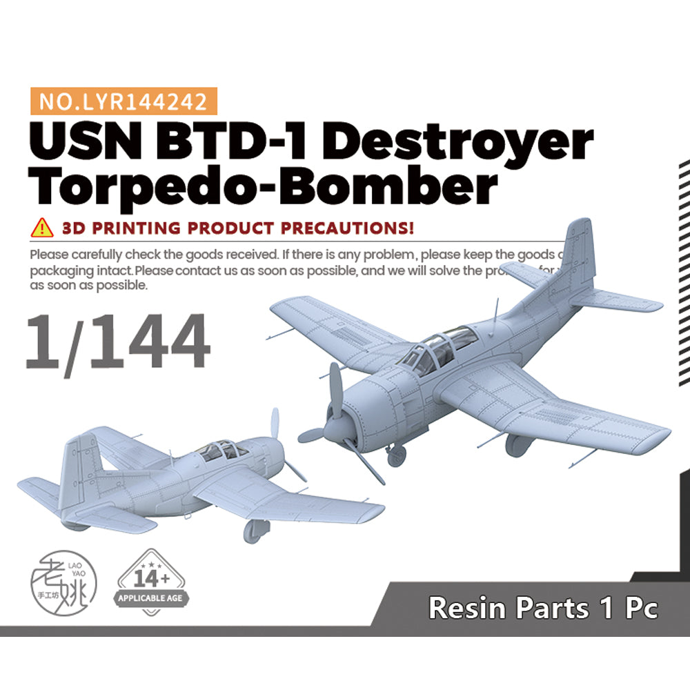 Yao's Studio LYR242 Military Model Kit USN BTD-1 Destroyer Torpedo-Bomber — scale model kit