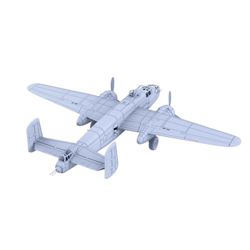Yao's Studio 221B Military Model Kit U.S Navy B-25J-1 Mitchell Bomber Take Off — detail view 3
