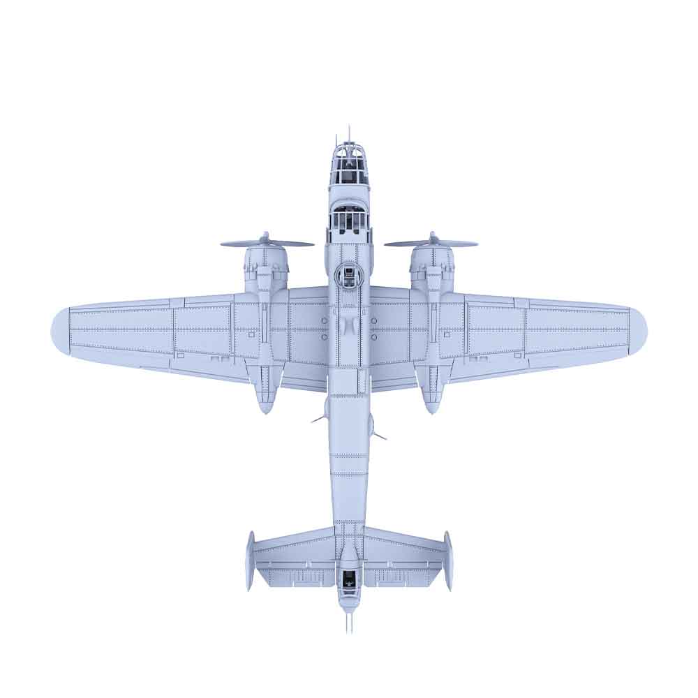 Yao's Studio 221B Military Model Kit U.S Navy B-25J-1 Mitchell Bomber Take Off — detail view 4
