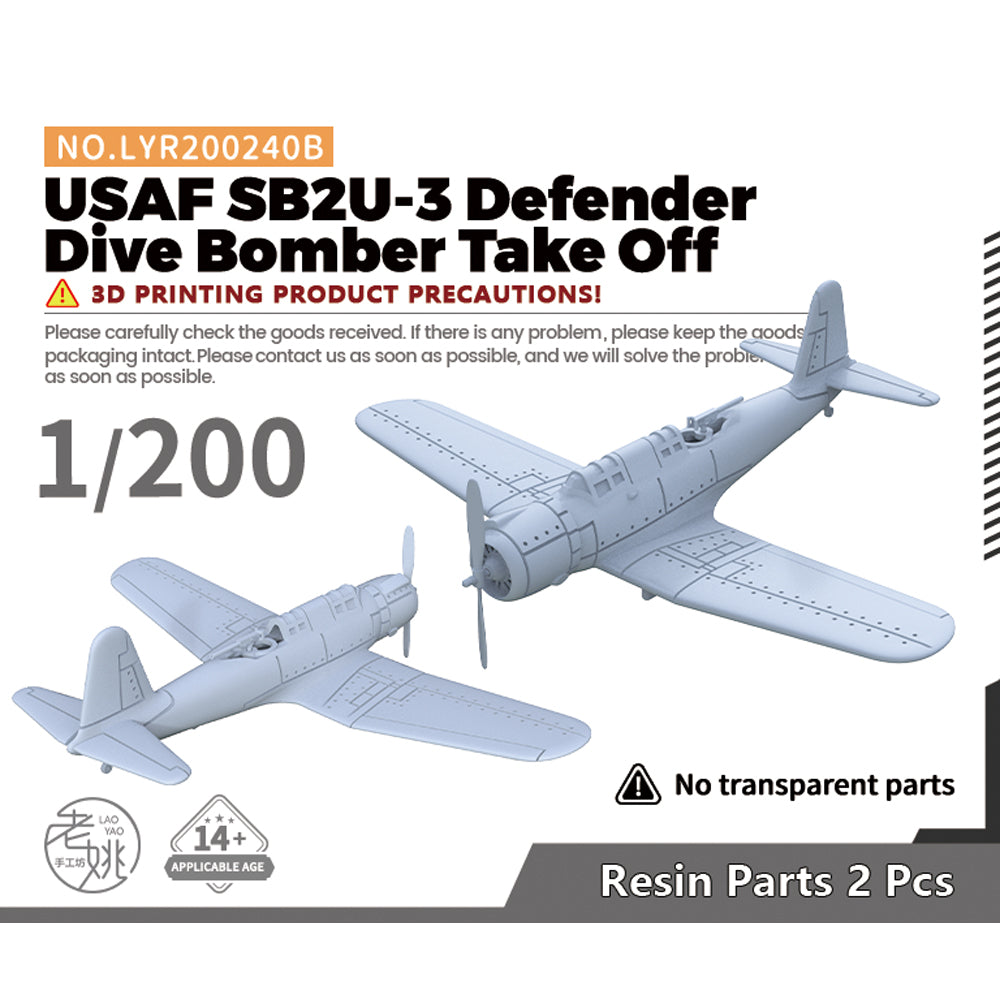 Yao's Studio LYR240B Military Model Kit USAF SB2U-3 Defender Dive Bomber Take Off — scale model kit
