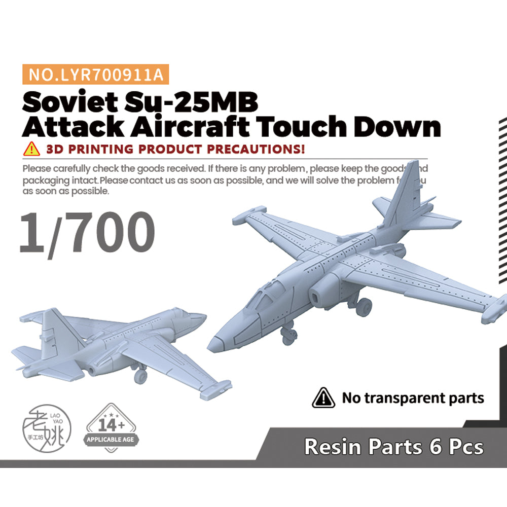 Yao's Studio LYR911A Military Model Kit Soviet Su-25MB Attack Aircraft Touch Down — scale model kit