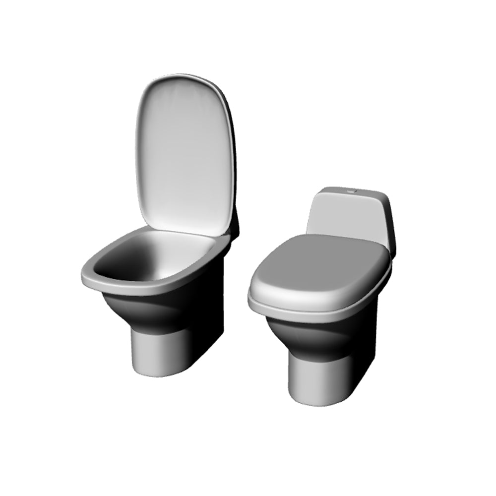 Yao's Studio LYT083  Miniature Factory Building Military Car Railroad Track Accessory Props Diorama Scenery Closestool  Flush Toilet Secondary image