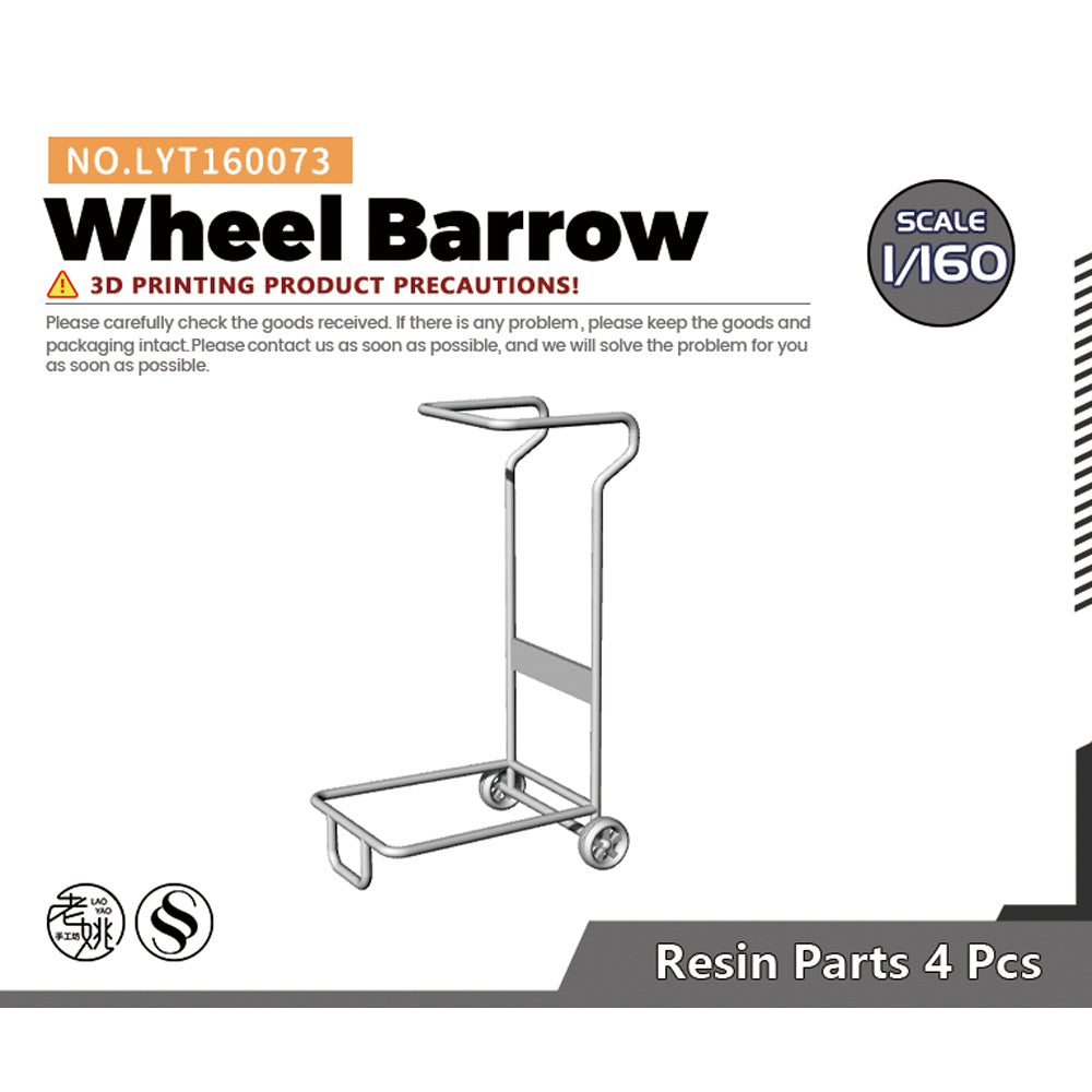 Yao's Studio LYT073  Wheel Barrow HO/OO/Z/N/TT Railroad Miniature Accessory Display Props Main image