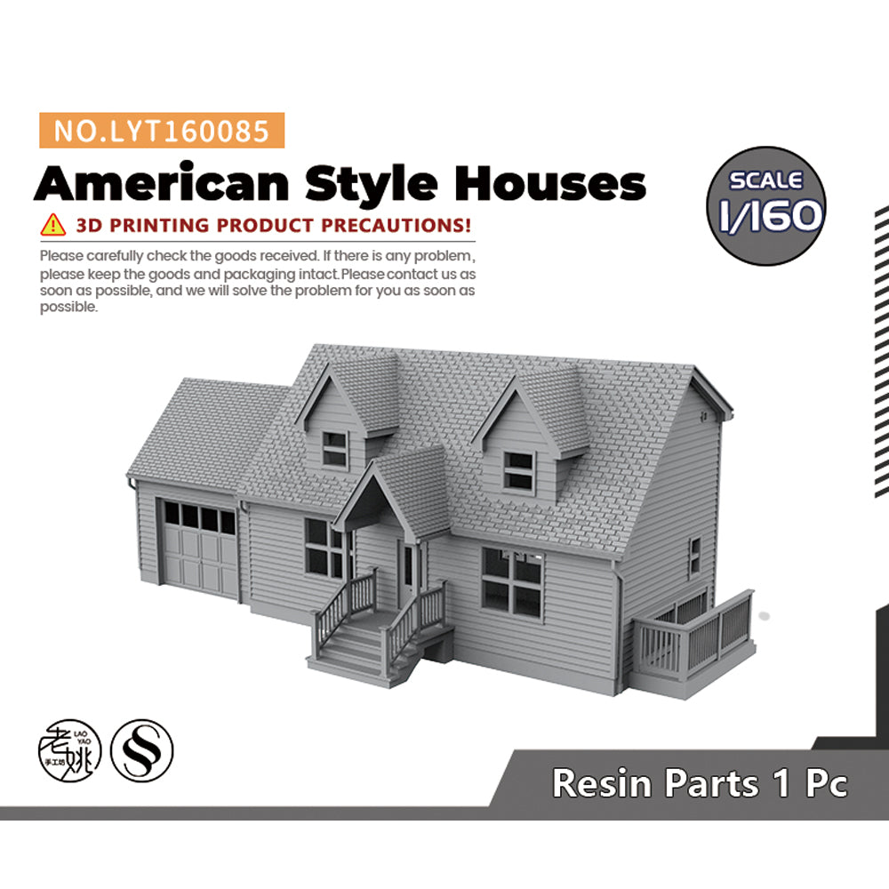 Yao's Studio LYT085 American Style Houses HO/OO/Z/N/TT Railroad Miniature Diorama House Building Main image